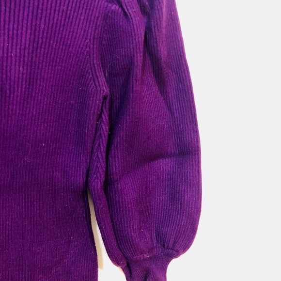 Purple Midi Sweater Dress - Picture 2 of 6